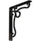 Ekena Millwork Orleans Wrought Iron Bracket, (Single center brace), Antiqued Brass 1 1/2"W x 10"D x 12"H BKTM01X10X12SOLABS - alternate 1